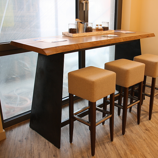 Gastro Stehtisch, Stehtisch Massivholz, Barhocker, Polsterhocker Bar