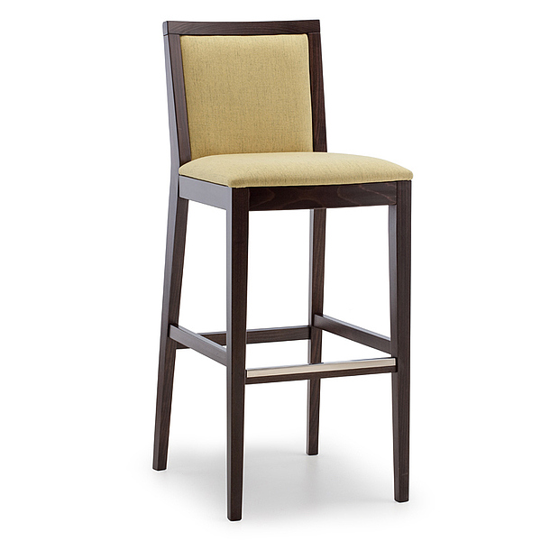 Thekenhocker Holz mit Polstersitz, Barhocker Holz mit Polstersitz und Polsterlehne