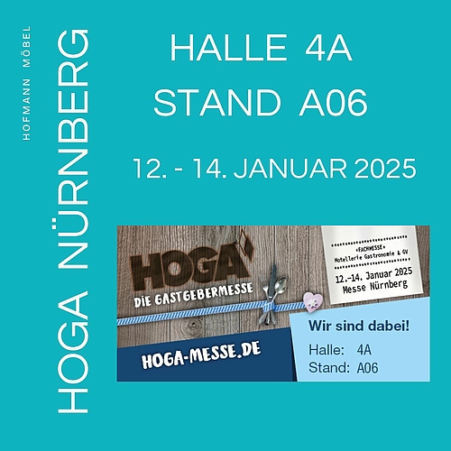 HOGA Messe Nürnberg, Messeaussteller, Gastronomieeinrichtungen, Hoteleinrichtungen