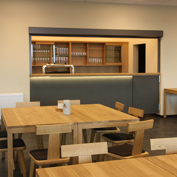 Gatro Theke, Hoteltheke, Thekenfront mit Betonoptik, Theke beleuchtet