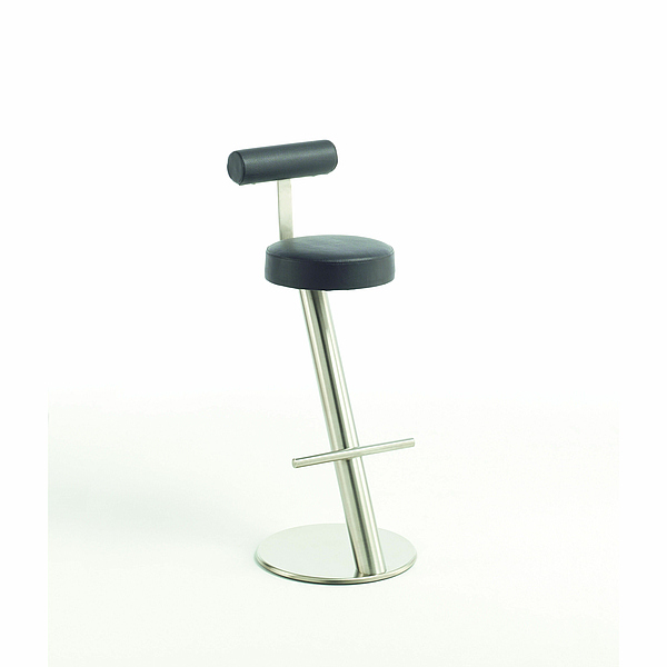 Barhocker rund, Thekenhocker rund, Barhocker mit Polstersitz und Lehne