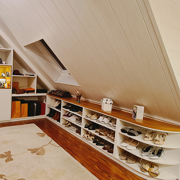 Schuhschrank, Einbauschrank, Dachschrägen Schrank, passgenauer Schrank