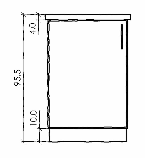 Thekenunterschrank, Thekenzubehör, Schrank mit Drehtür