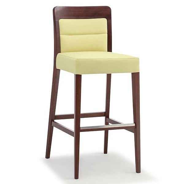 Barhocker mit Rückenpolster, Thekenhocker Vollpolster mit Trittschutz