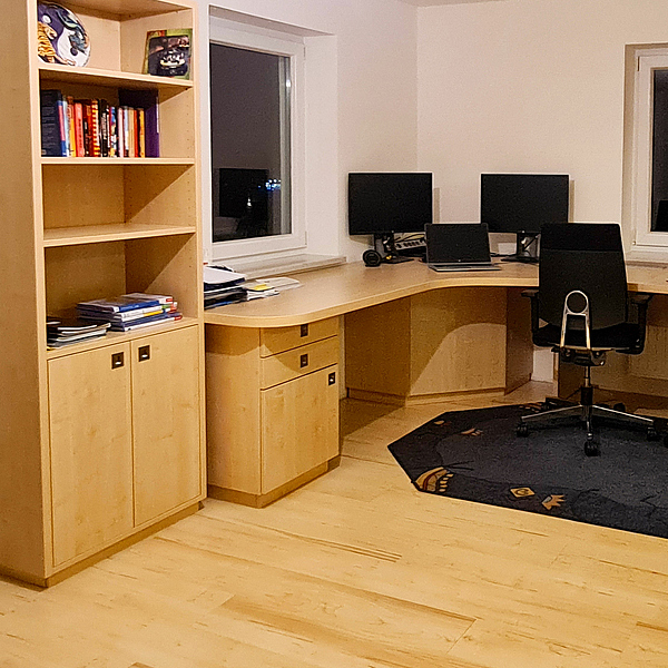 Home Office Möbel, Büro Möbel, Schreibtisch nach Maß, Schreibtisch Holz, Aktenordnerschrank Holz