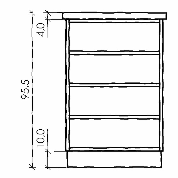 Thekenschrank, Thekenzubehör, Schrank mit offener Ablage