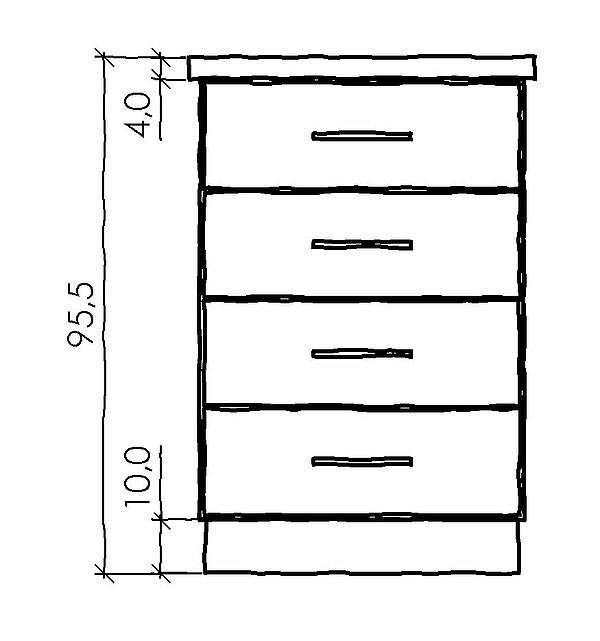 Thekenschrank, Thekenzubehör, Schrank mit Schubladen