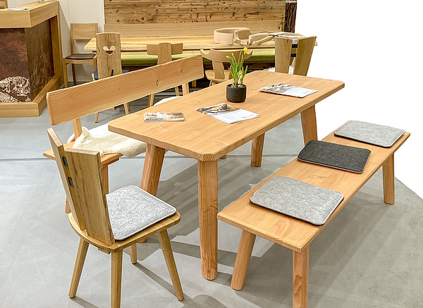 Sitzgruppe Massivholz, Douglasie, Sitzbank Holz, Massivholz Tisch, Stuhl Massivholz
