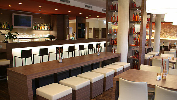 Thekenfront, Gastro Theke, Barhocker, Theke beleuchtet