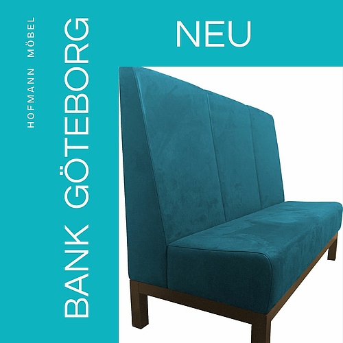 Gastro Sitzban, Gastrobank, Polsterbank, Polstermöbel, Polsterbank türkis